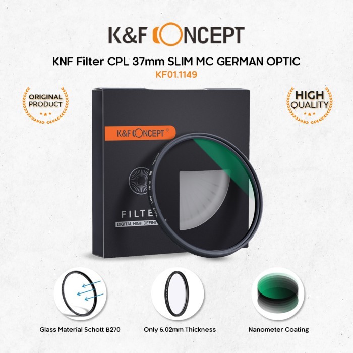 KNF Filter CPL 37mm Slim MC GERMAN OPTIC KF01.1149