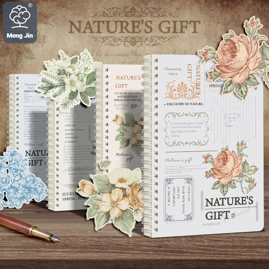 

Vintage Retro British Style A5 Spiral Ring Binder Loose Leaf Notebook Journal Refill B6 Kawaii Student Planner Office Stationery