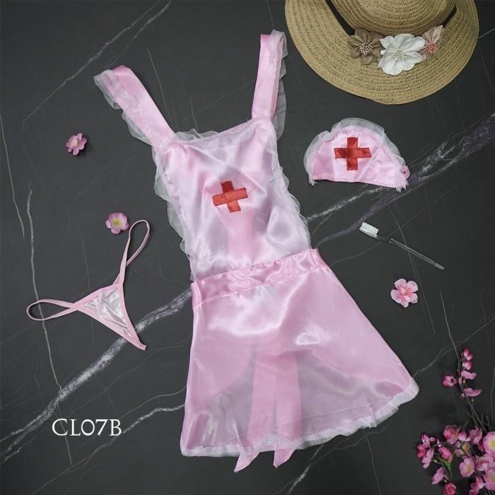 Lingerie Costume Nurse Set Costume Celemek Suster Perawat CL07B