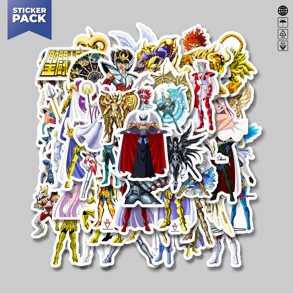 

[100PCS]Stiker Pack Stiker Anime Saint Seiya Character Mix Aesthetic Vinyl Anti Air Dekorasi Sticker Laptop Buku Journal Koper Helm Casing HP Gitar Helm Skateboard