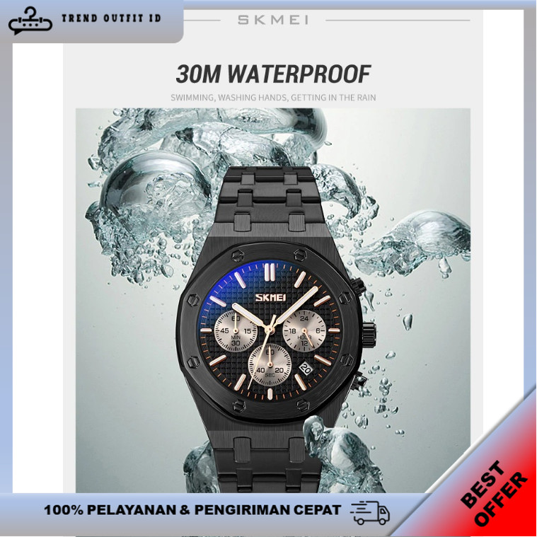 SKMEI Jam Tangan Pria Analog Chrono Waterproof Stratch Resistant - 9296