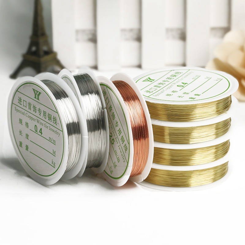 (1 Roll)Tali Kawat Tembaga Aksesoris 0.3/0.4/0.5/0.6/0.8/1.0mm