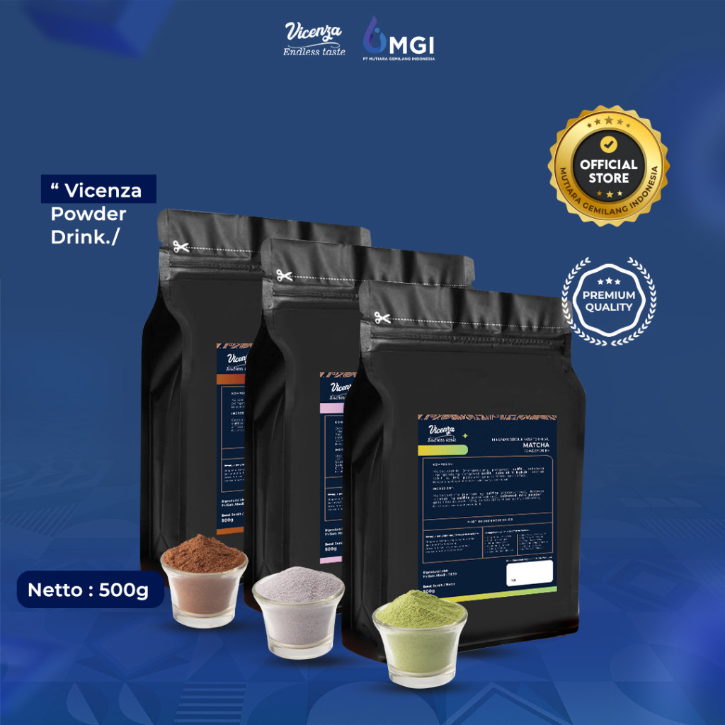 

VICENZA PREMIUM DRINK POWDER 500gr BUBUK MINUMAN HALAL MURAH AGEN