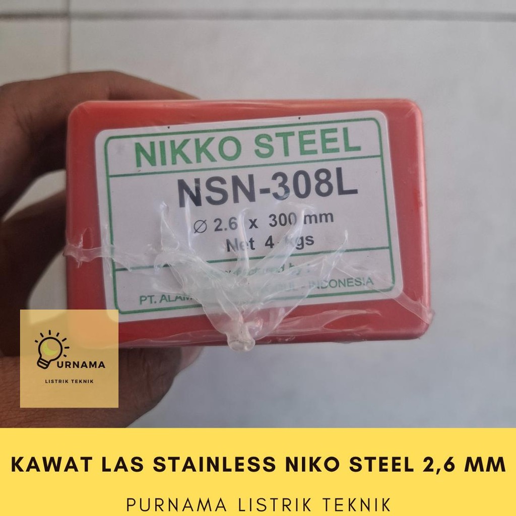 Nikko Steel NSN-308L NSN-309L 2.6 & 3.2 mm 1kg 4kg - Kawat Las Stainless Steel Anti Karat