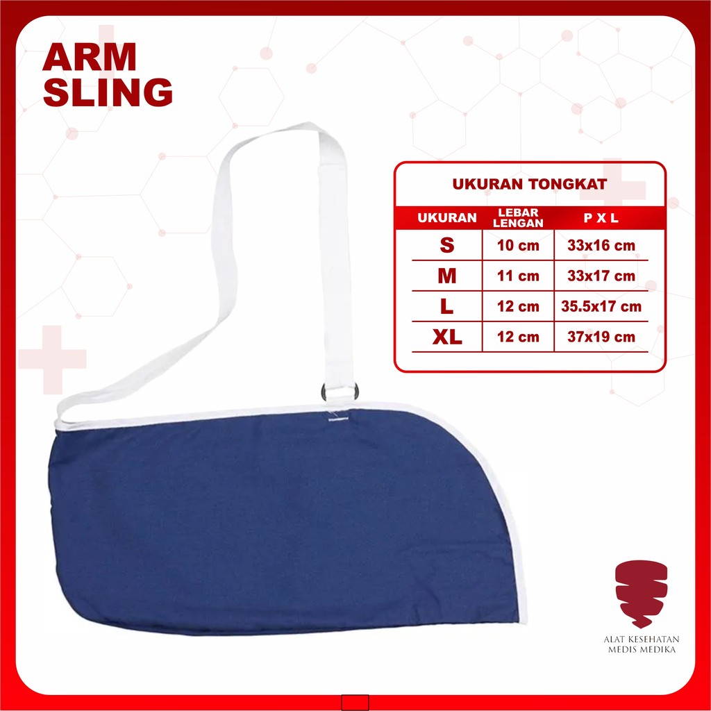 Arm Sling Size M Penyangga Cedera Lengan Bahu Gyps Patah Tulang Lengan