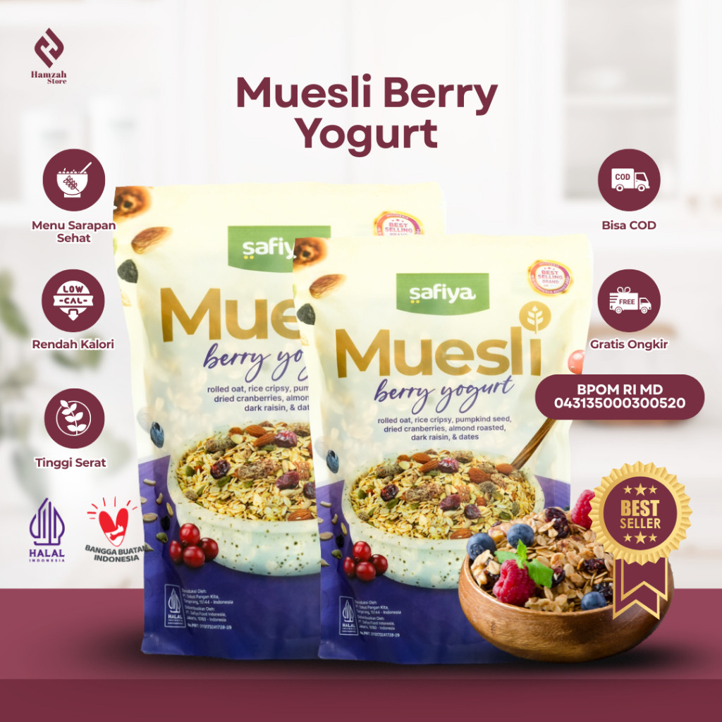 

Muesli Berry Yogurt Safiya 1 Kg Muesli Dried Fruit Mix Sereal Makanan Sehat Muesli Safiya