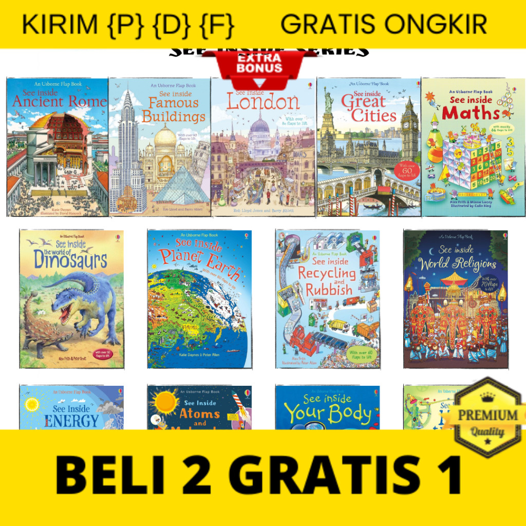 

{P} {D} {F} USBORNE FLAP BOOK SEE INSIDE SERIES