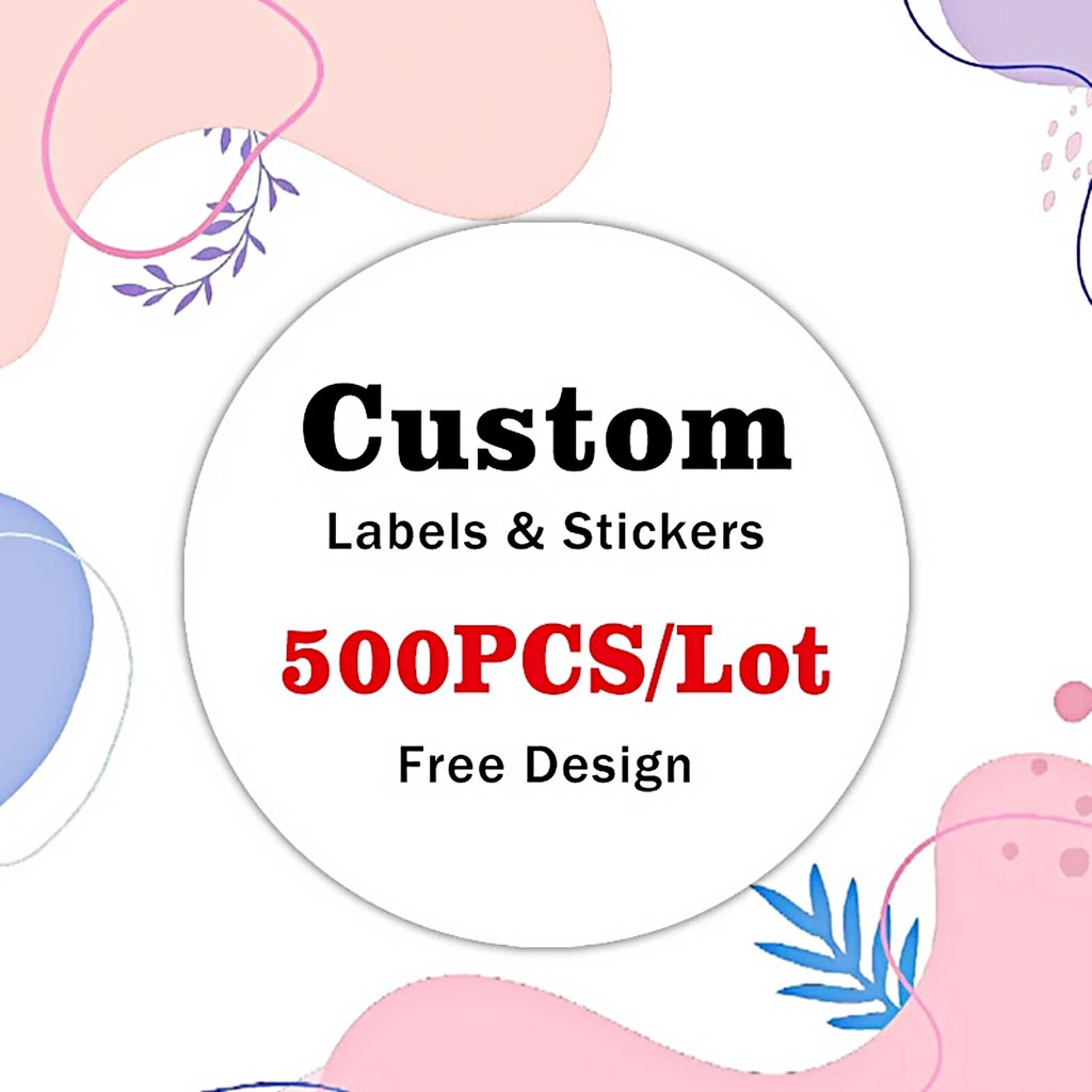 

Custom Waterproof Stickers - Personalized Adhesive Labels for Gift Wrapping, Packaging, Water Bottle, Laptop, and more