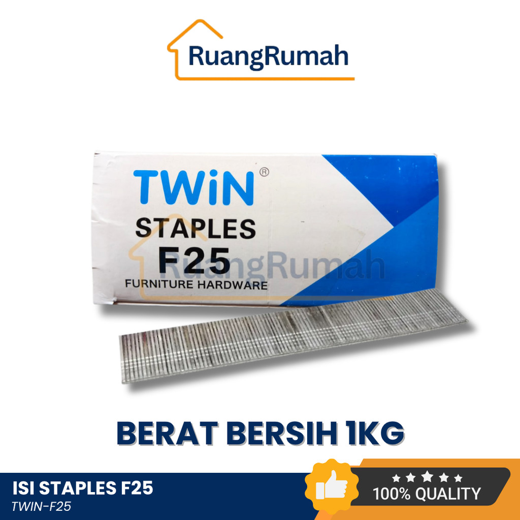 

(Grosir) TWIN Isi Paku Tembak F25 1kg Angin Staples Gun Tacker F25 kualitas MEPLA