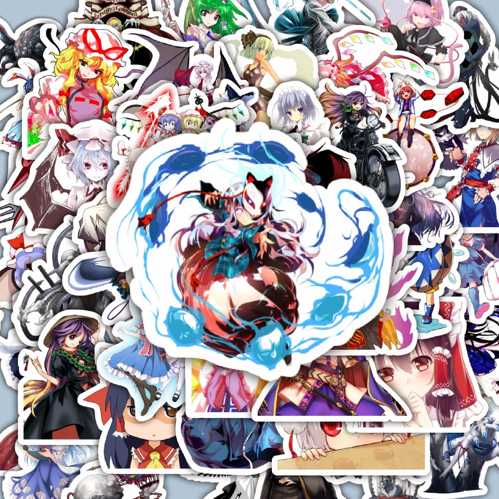 

100PCS Lucu Stiker Game Series Touhou Project Karakter Mix 5 Stiker Aesthetic Stiker Anti Air Stikers Berperekat Waterproof sticker decal buat Motor Helm Buku Journal Koper Casing HP Laptop Botol Minum Hadiah anak