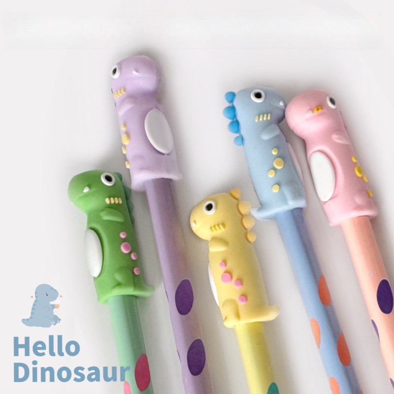 

Children's Cartoon Pen Cap Cute Dinosaur Shape Pen Cap Soft Glue Pencil Protection Cap