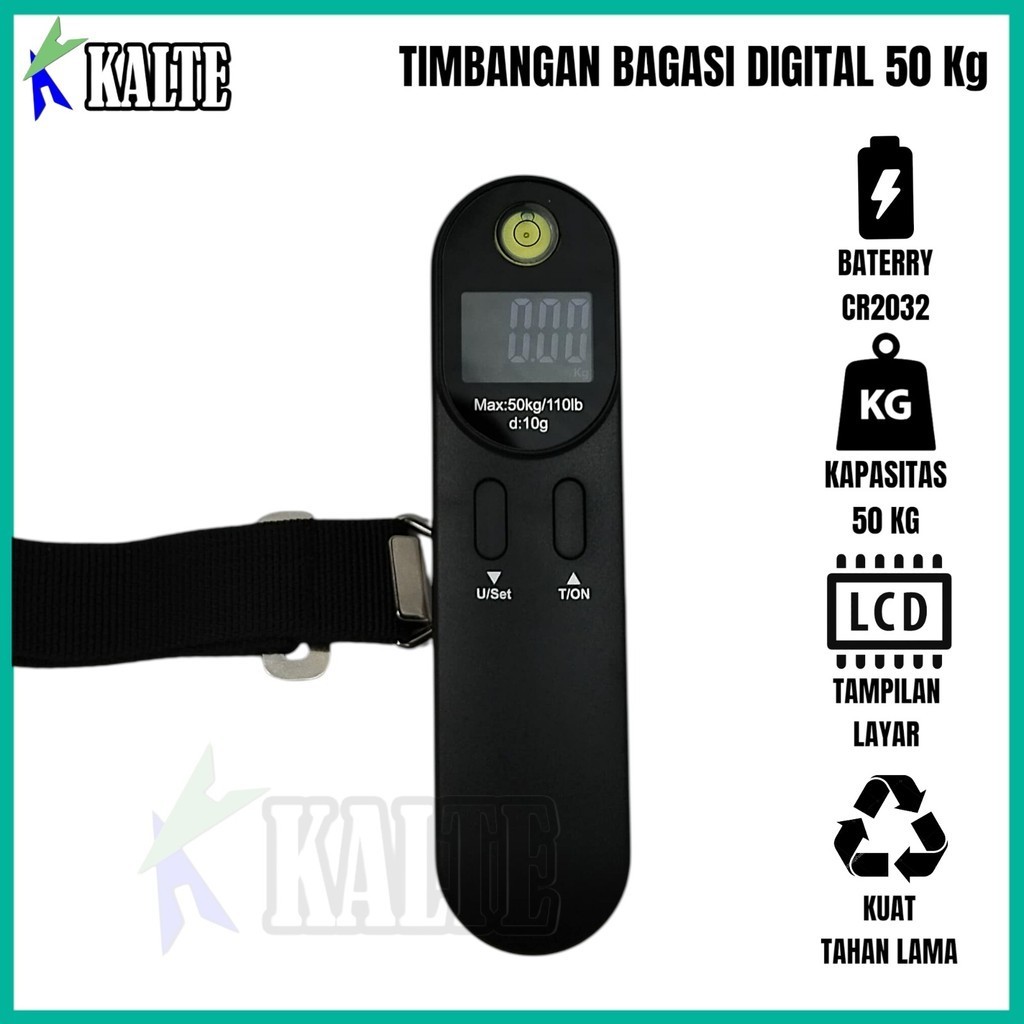 Timbangan Digital Luggage Scale 50 Kg Timbangan Gantung Digital 50 Kg / 10 Gr