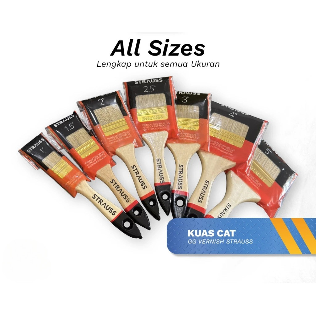 

KUAS CAT GG KAYU STRAUSS /KUAS GAGANG KAYU BERKUALITAS