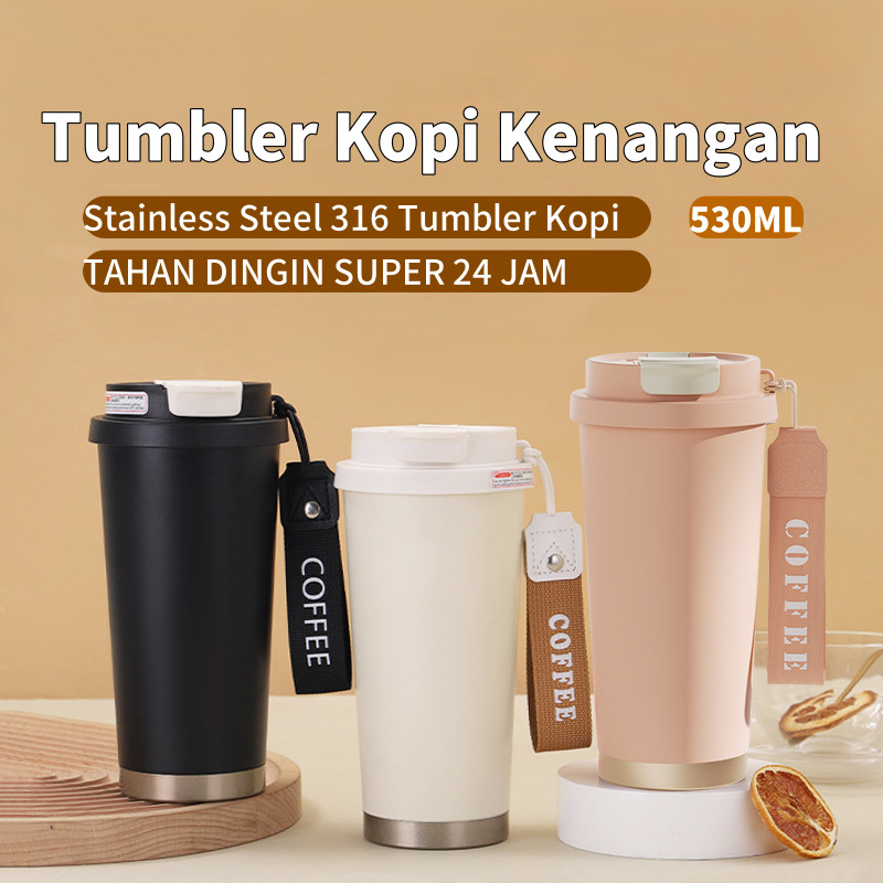 【COD】Tumbler Kopi Kenangan 530ml Portable Botol Minum Tumbler Termos Mug Coffee Stainless Coffee Tum