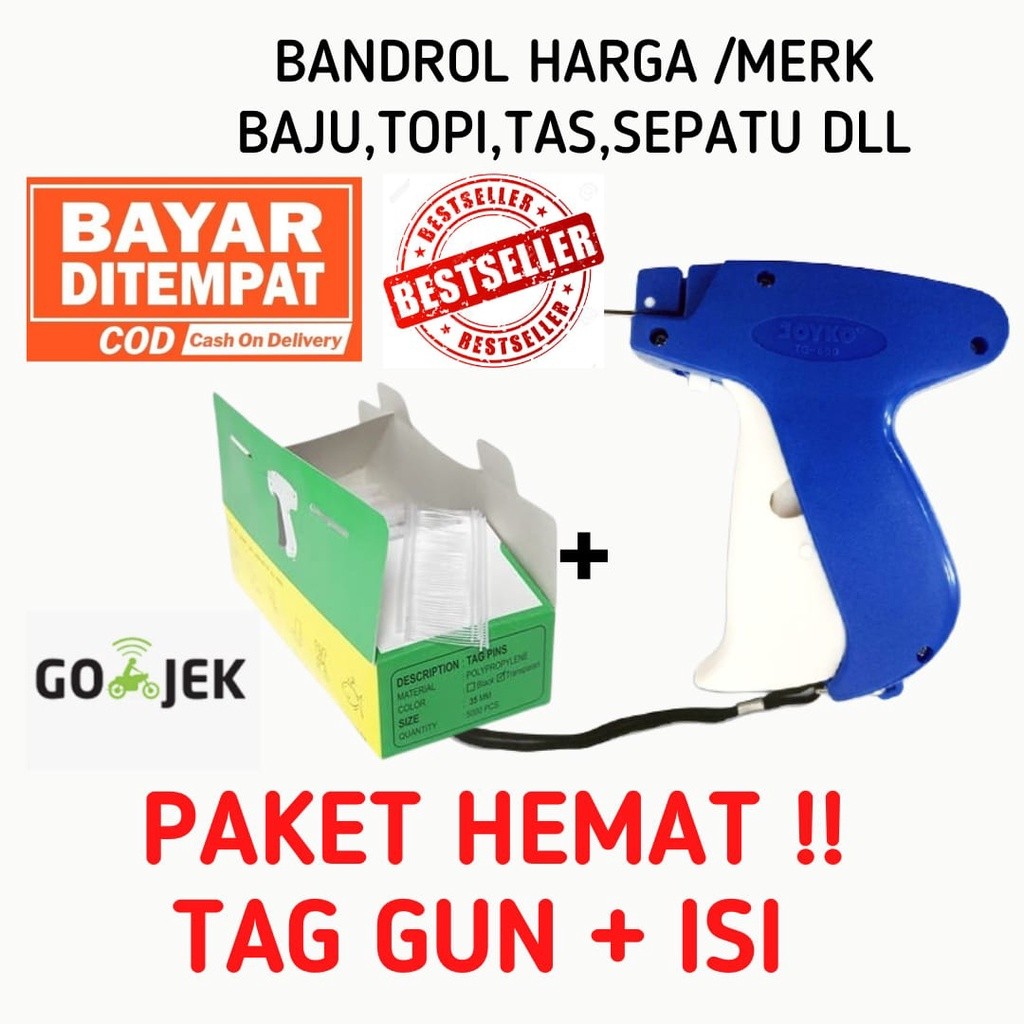 

[BAYAR DI TEMPAT] PAKET TERMURAH TAG GUN JOYKO + ISI 5000pcs LABEL BAJU TAG PIN 35M Alat Tembak Pasang Label / Hangtag Bandrol Harga