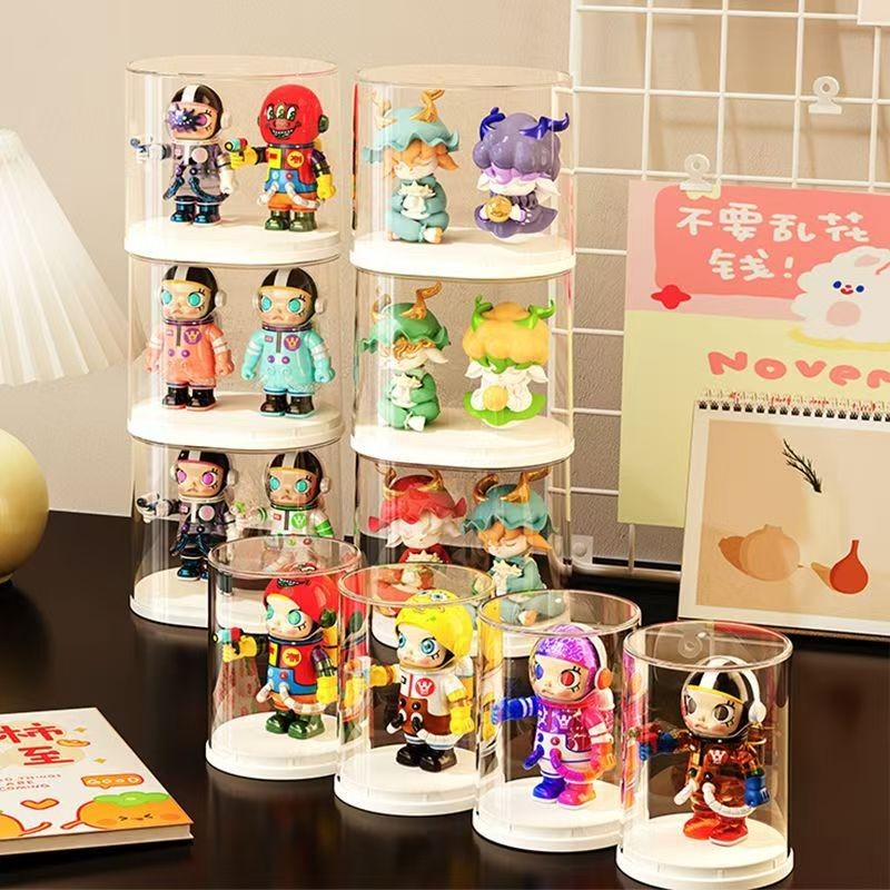 Kotak penyimpanan boneka Kotak pajangan boneka mainan Kotak penyimpanan akrilik transparan