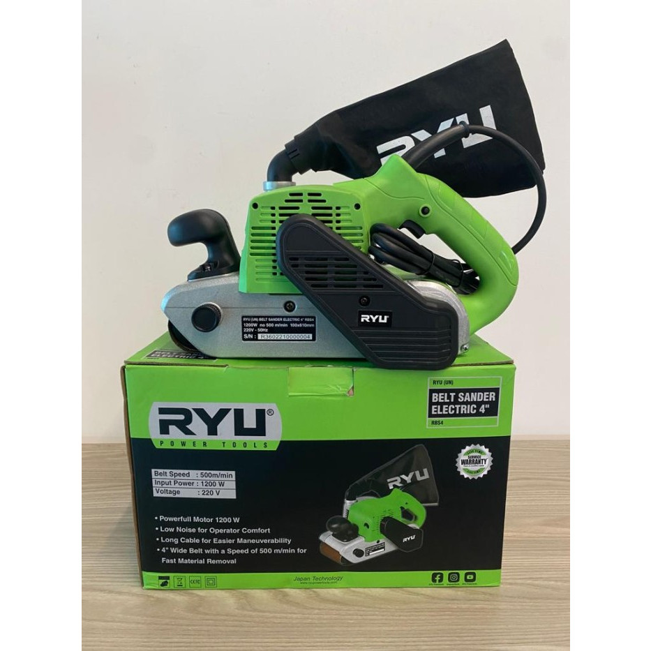 RYU RBS4 MESIN AMPLAS BELT SANDER / AMPLAS KAYU PUTAR TANK 4" RYU RBS 4`