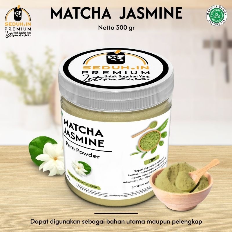

PROMO BARU Matcha Jepang Jasmine 300 GR /BUBUK MINUMAN PREMIUM PURE NON GULA