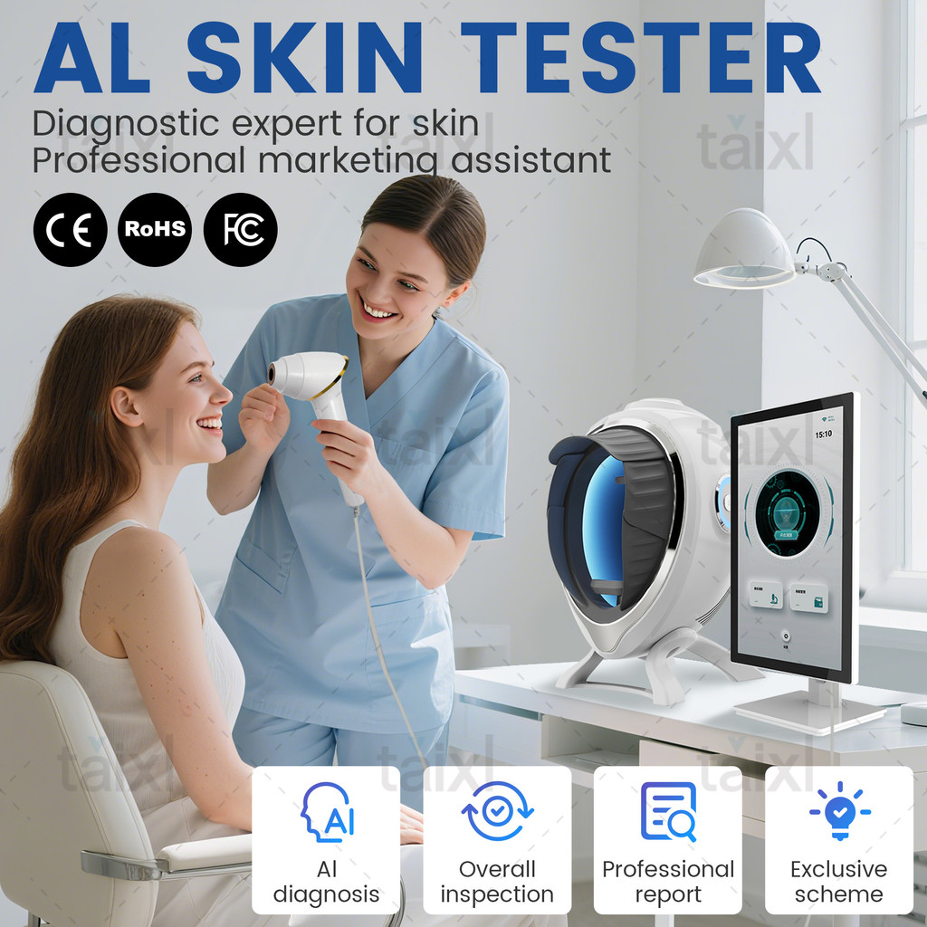 3d Magic Ai Facial Testing Mirror Wood Lamp Acne Scanner Skin Detector Skin Analyzer Facial Tester F