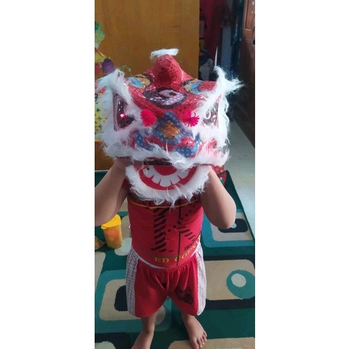 * Barongsai anak laki laki anak2 bisa kedip nyala 1 set murah besar asli gede dewasa barongsay mini 