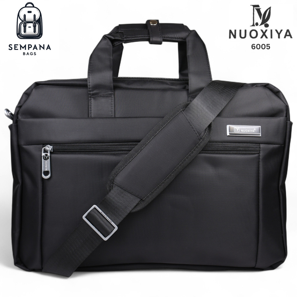 NUOXIYA 6005B Tas Selempang Laptop Premium / Tas Kantor Pria Eksekutif Multifungsi  / Tas Laptop Sui