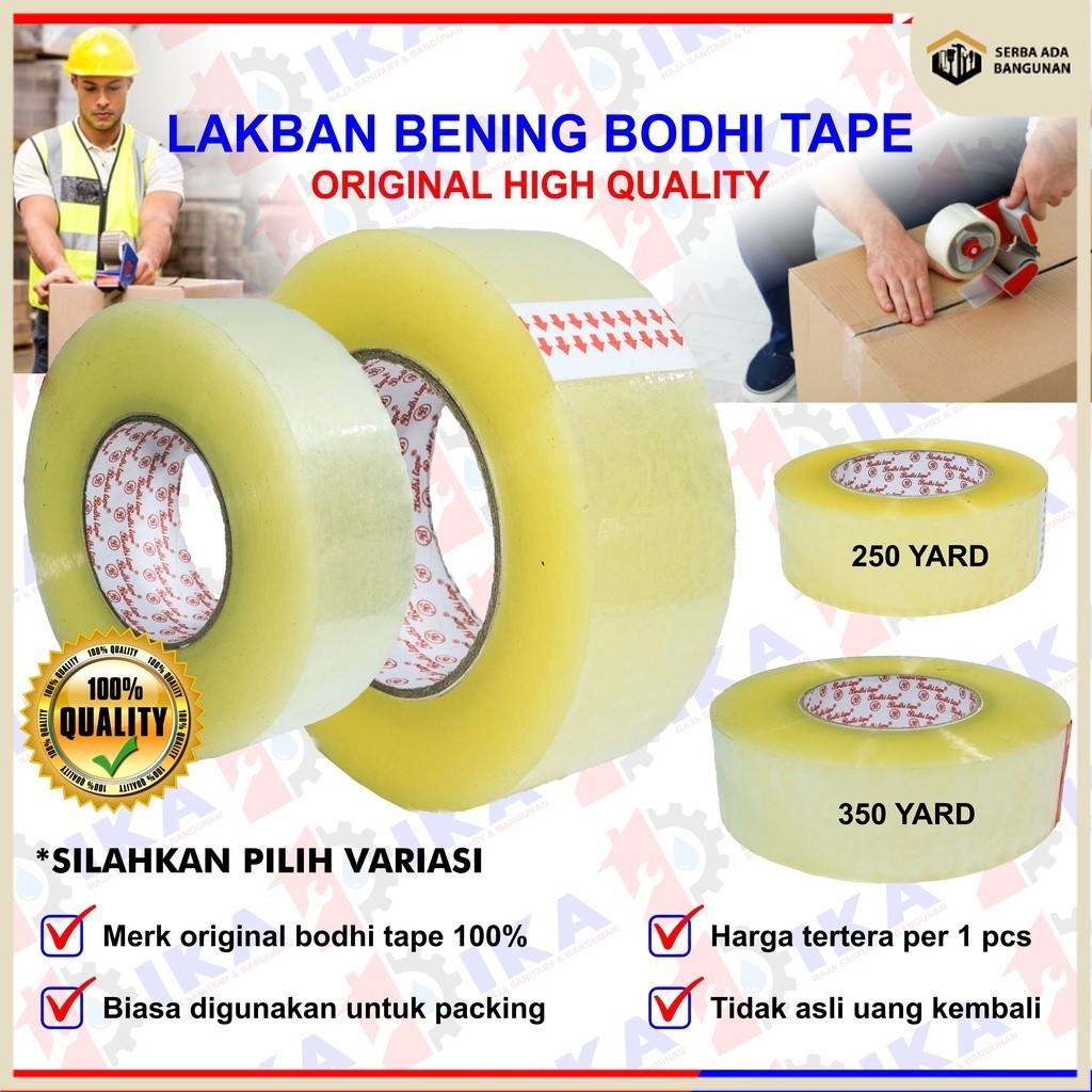 

SAB LAKBAN BENING BODHI TAPE ORIGINAL 2 INCH X 250 YARD - 2 INCH X 350 YARD (45 MM)
