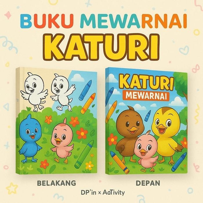 

DpinxAaTivityBuku Gambar Mewarnai [ KATURI ] Anak Karakter Lucu – Edukasi & Hiburan Kreatif | Buku Aktivitas Belajar Menggambar untuk PAUD TK SD - A4