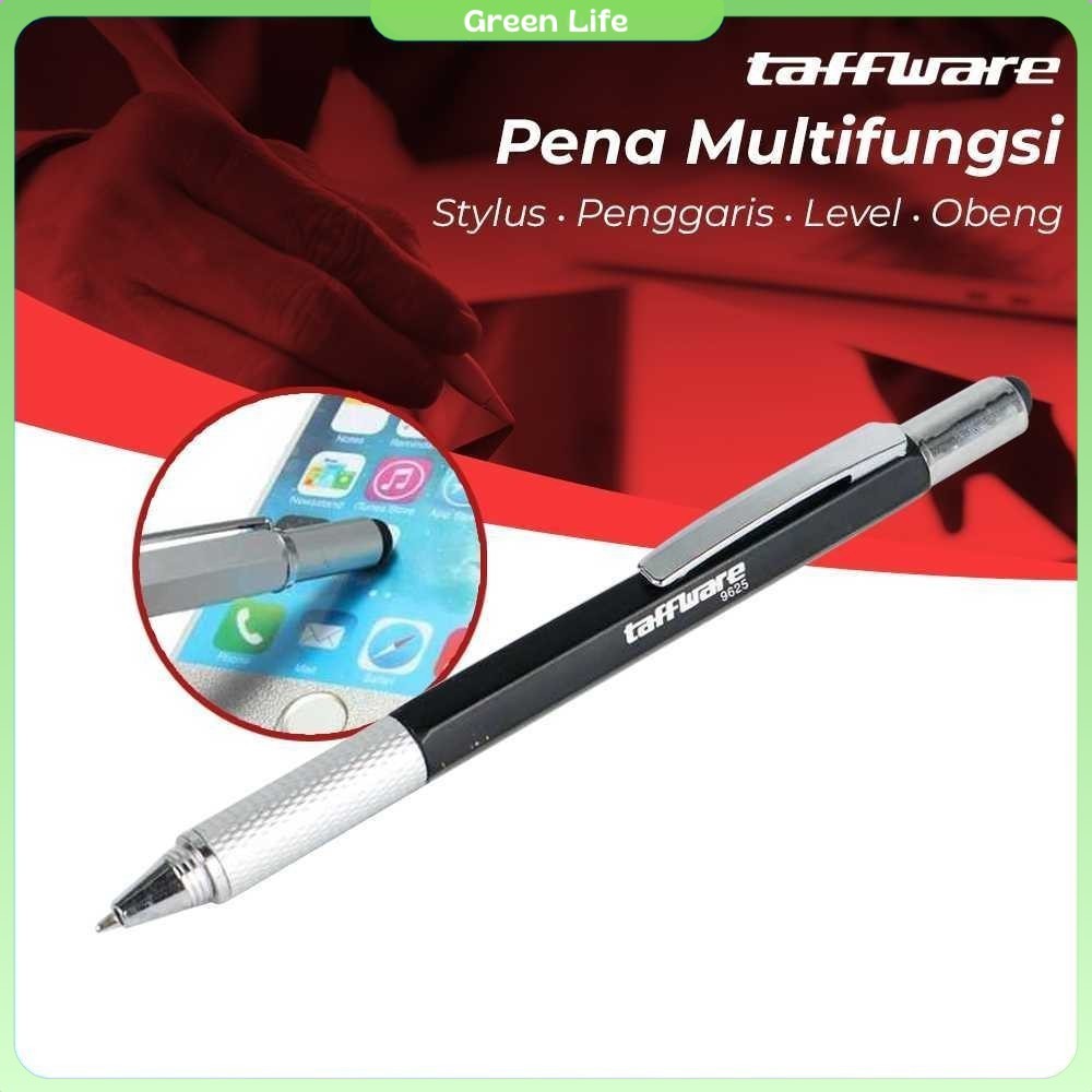 

Taffware Pena Multifungsi Plastik Stylus Penggaris Waterpass Obeng - 9625