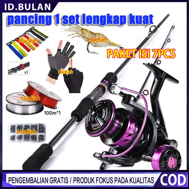 FHIRMAN.CO SHIMANO Set Pancing 1.8m/2.1m Joran Pancing 1000-4000 Reel Pancing 150M Senar Pancing Ump
