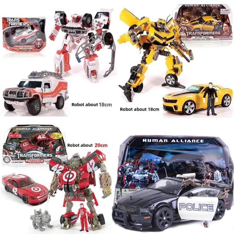 Movie KO Ver. Transformation Toys Human Alliance Yellow bee Barricade Leadfoot Voyager Rescue Ratche