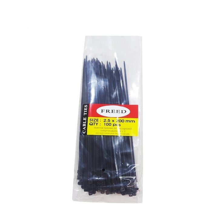 

FREED Nylon Cable Tie Kabel Tie Nilon Hitam Serbaguna 10 15 20 cm