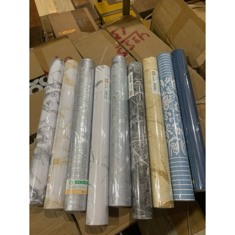 

WALLPAPER DINDING MURAH MOTIF MARMER STICKER UK LEBAR 45CM X PANJANG 8-7M