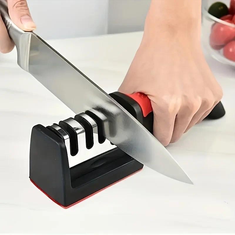 

Knife Sharpener 4 Stages Professional Kitchen Sharpening Stone Grinder Knives Whetstone Tungsten Diamond Ceramic Sharpener Tool