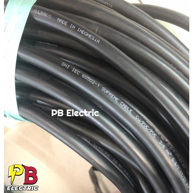 Kabel NYY 3 x 6 mm Merk Supreme / Kabel Tufur 3 x 6 mm Supreme / Kabel NYY 3x6 Supreme