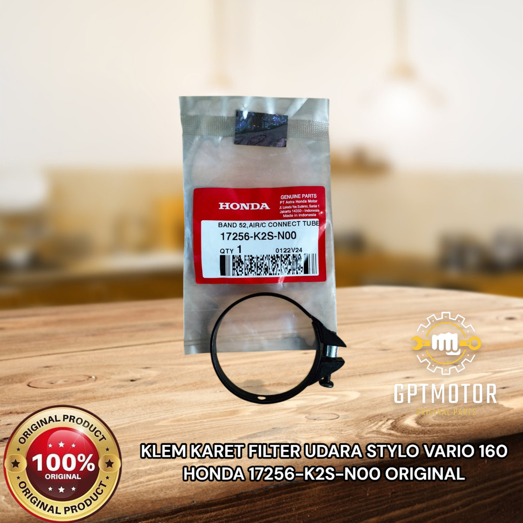 KLEM KARET FILTER UDARA STYLO VARIO 160 HONDA 17256-K2S-N00 ORIGINAL