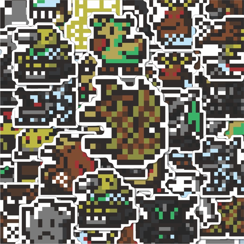 

100PCS Lucu Stiker Pixel Digimon V42 Stiker Aesthetic Stiker Anti Air Stikers Berperekat Waterproof sticker decal buat Motor Helm Buku Journal Koper Casing HP Laptop Botol Minum Hadiah anak