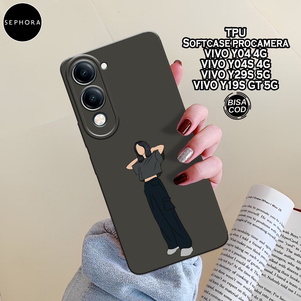 Case VIVO Y04/Y04s/Y29s/Y19s GT - Fashion Case Cewe - Softcase VIVO Y04/Y04s/Y29s/Y19s GT - Case Pro