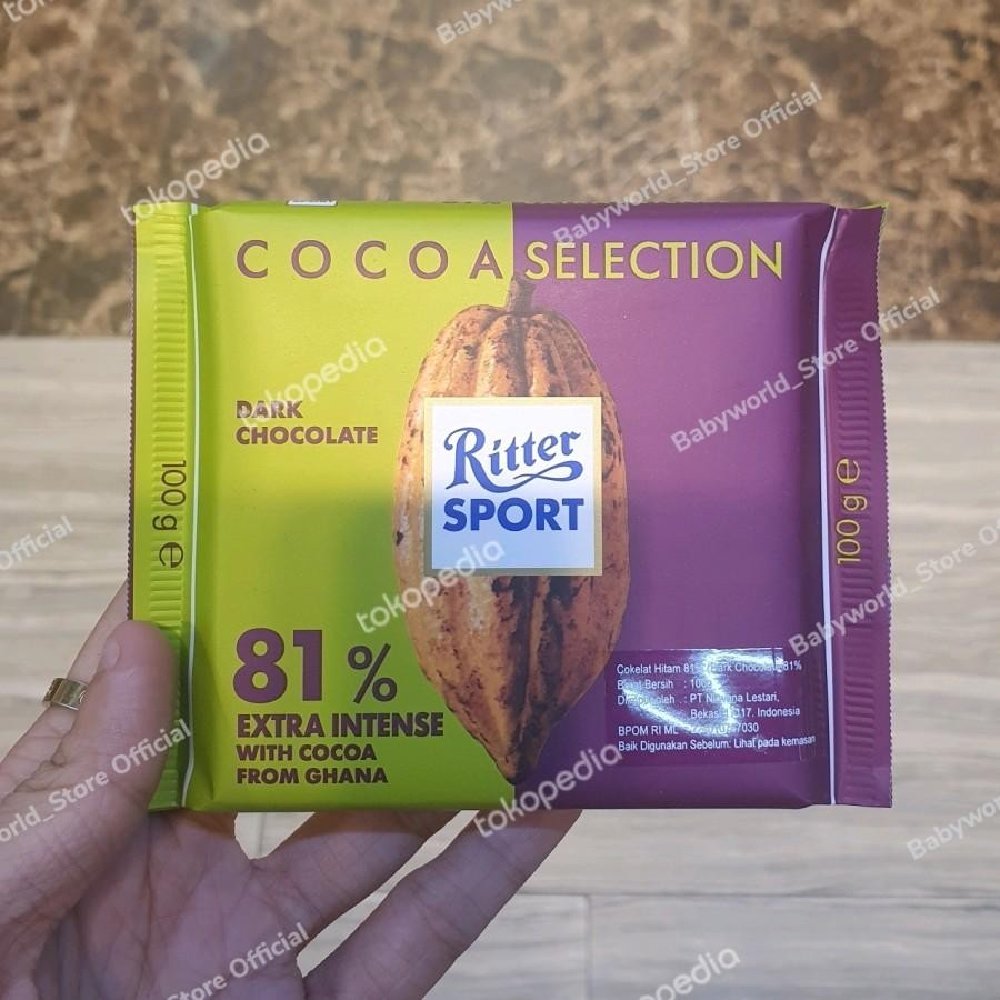 

Ritter Sport Cocoa Selection Coklat Import 100gr Dark Chcocolate 74% / 81%