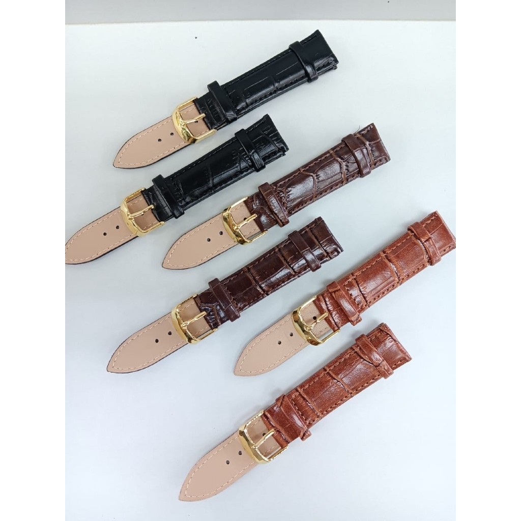 Grosir ✅( Corak Kuning ) Tali Jam Tangan Bahan Kalep Sintetis Kulit Terbaru Terlaris Banyak Ukuran 1