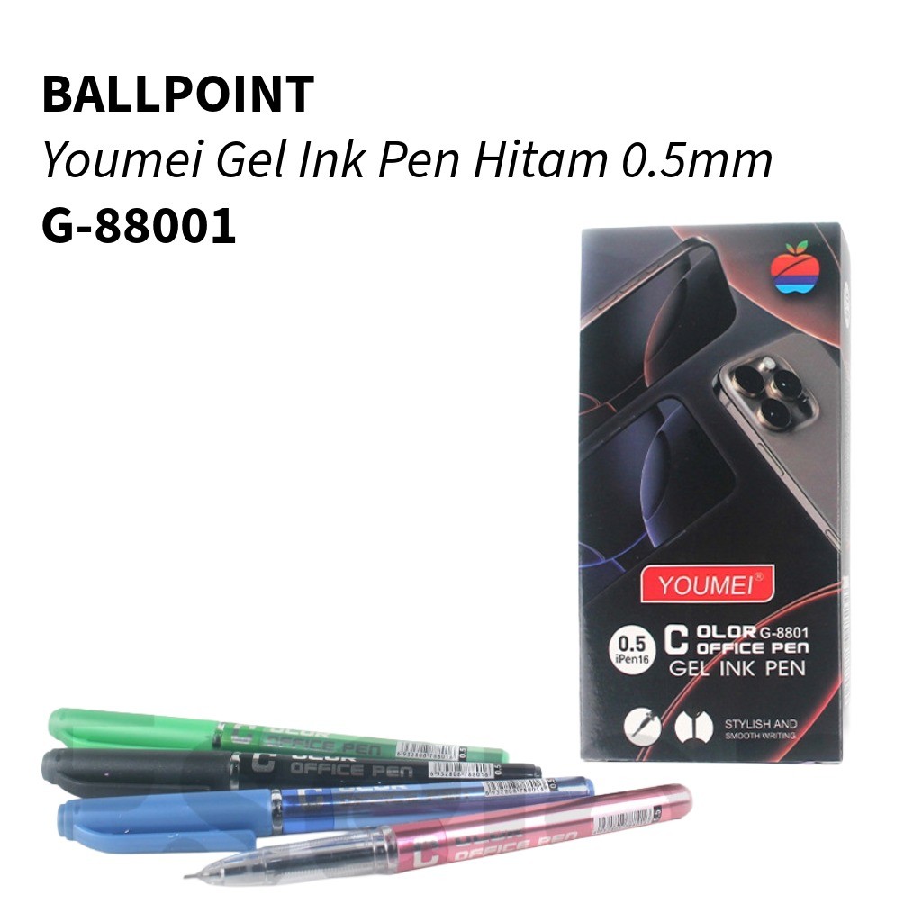 

❤️️12pcs Ballpoint Gel YOUMEI / 1 PAK Pulpen Gel YOUMEI 0.5MM❤️️
