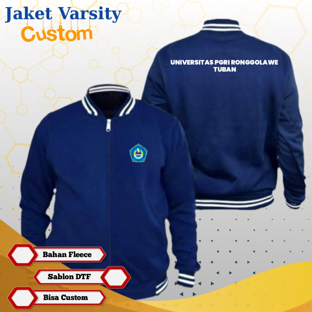 Jaket Universitas PGRI Ronggolawe Tuban Jaket Varsity Custom UI