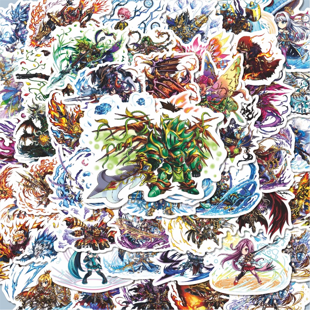 

100PCS Lucu Stiker Game Series Brave Frontier Karakter Mix 5 Stiker Aesthetic Stiker Anti Air Stikers Berperekat Waterproof sticker decal buat Motor Helm Buku Journal Koper Casing HP Laptop Botol Minum Hadiah anak