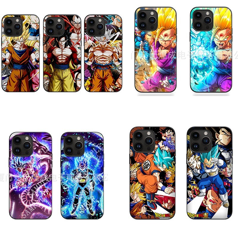 

Dragon Ball Son Goku 3D Grating Gradient Phone Case Anime Suitable for IPhone 16 15 14 13 Pro Max Plus Soft Case Phone Case