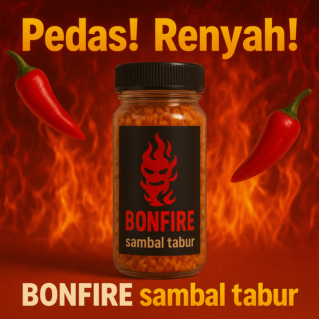 

BONFIRE Sambal Tabur Kering Pedas Nampol Siap Saji Gurih Langsung Santap isi 100g