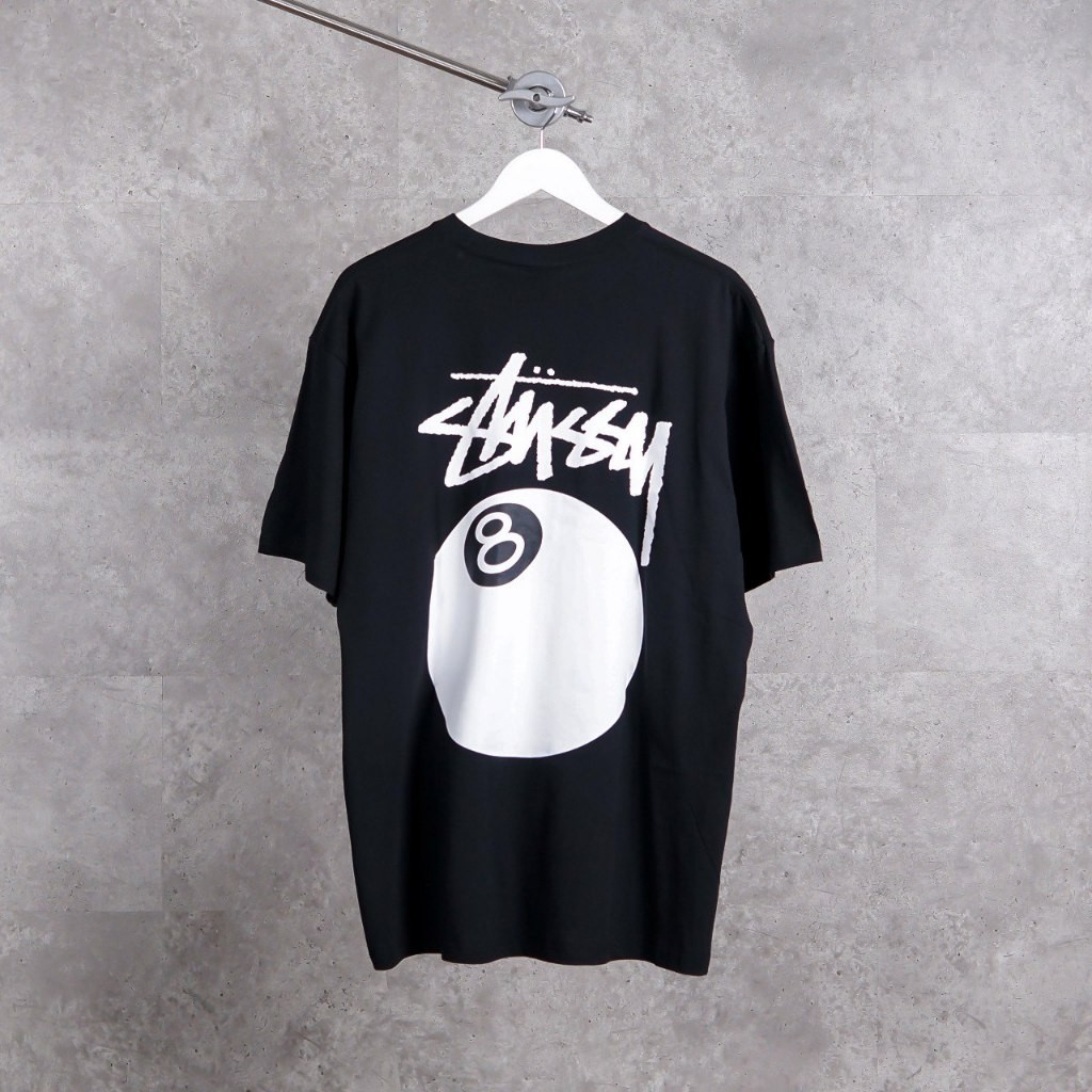 (COD) Kaos STUSSY 8 BALL POOL BLACK TSHIRT 100% ORIGINAL