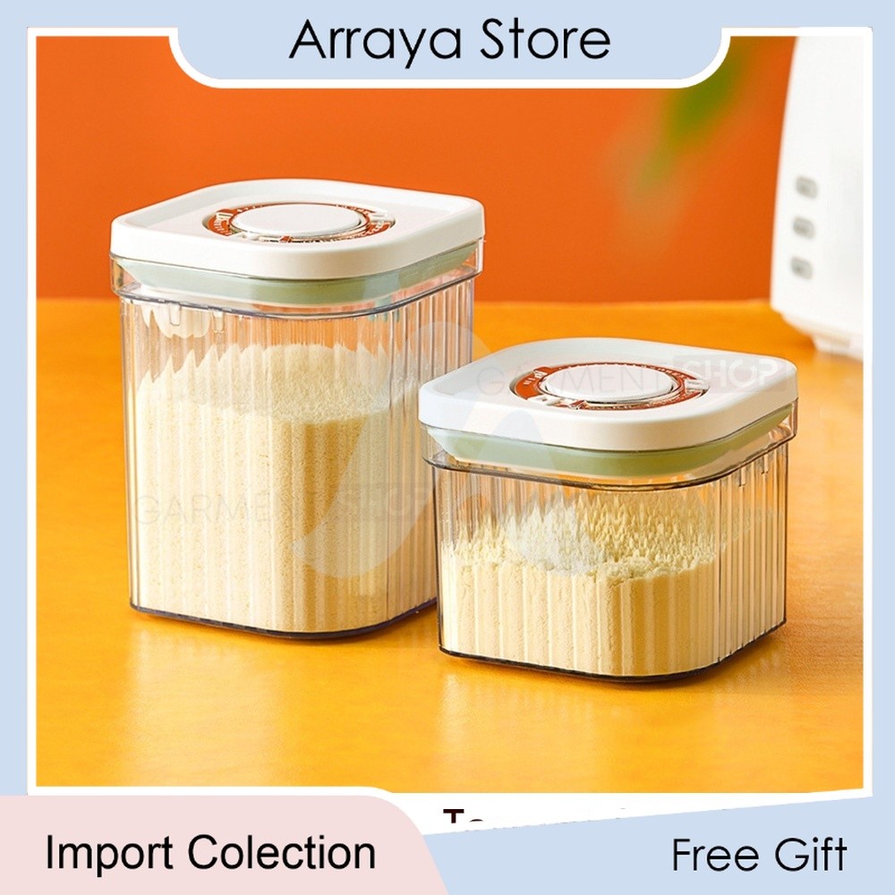 Kotak Susu Bubuk Bayi Container Box Wadah Susu Toples Snack Tutup Tekan Kedap Udara Bagus 【Arraya Sh