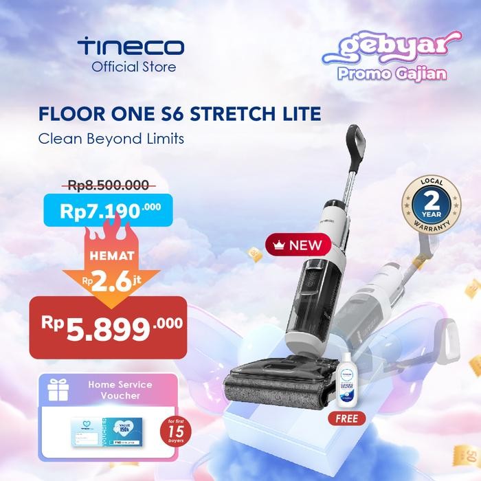 Tineco Floor One Stretch S6 Lite Smart Wet Cordless Vacuum Multifunctional Vacuum Cleaner