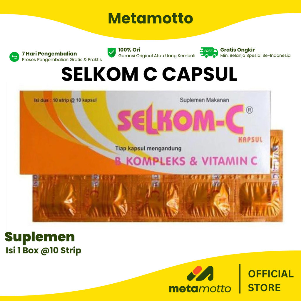 1 Box Selkom C Isi 100 Kapsul - Metamotto Setia