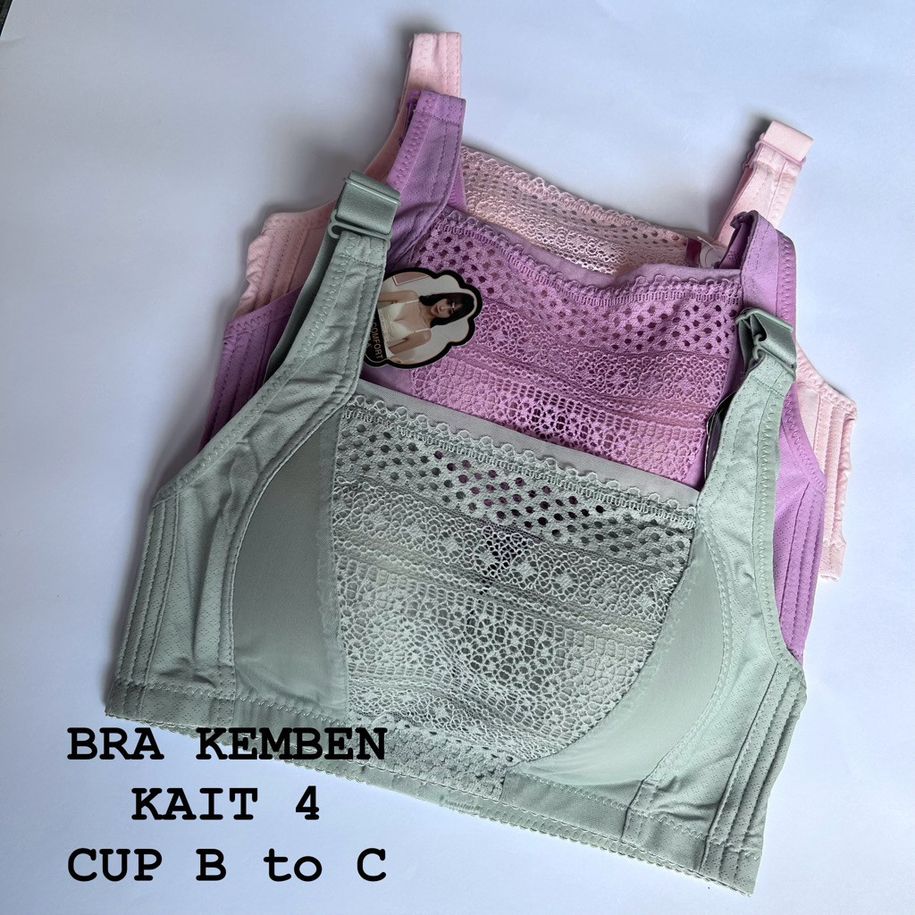 3 PCS BRA KEMBEN CUP B-C UKURAN 36-46