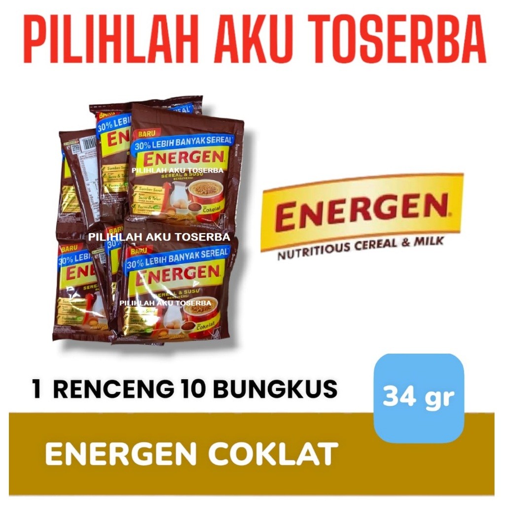 

Energen COKELAT COKLAT Renceng 34gr x 10 Sachet ( HARGA RENCENG )